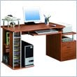 ADD TO YOUR SET: TECHNI MOBILI Winchester Wood Computer Work Station in Mahogany