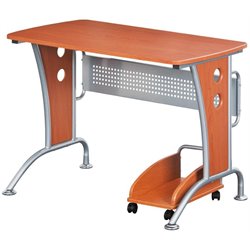TECHNI MOBILI Karah Wood Top Computer Desk in Dark Honey