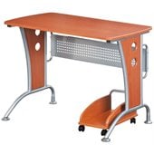 TECHNI MOBILI Karah Wood Top Computer Desk in Dark Honey