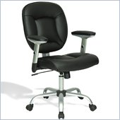 Techni Mobili Upholstered Deluxe Task Chair in Black