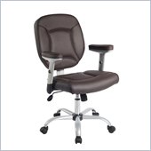 Techni Mobili Upholstered Deluxe Task Chair in Chocolate