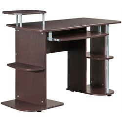 TECHNI MOBILI Rustam Wood Computer Work Station in Chocolate