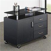 Techni Mobili Seguro Mobile Lateral 3 Drawer Wood File Cabinet in Graphite