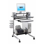 Techni Mobili Odile Wood Top Computer Work Station in Graphite