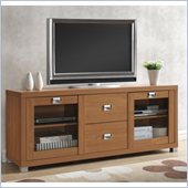 Techni Mobili TV Stand with Two Drawers in Maple Finish