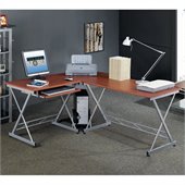 Techni Mobili L Shape Computer Desk in Mahogany