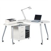 Techni Mobili Computer Desk in White