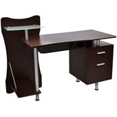 Techni Mobili Computer Desk in Chocolate