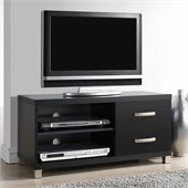 Techni Mobili TV Stand with 2 Drawer in Black for TVs Up To 37 Inch