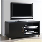 Techni Mobili TV Stand with 1 Door in Black for TVs Up To 37 Inch