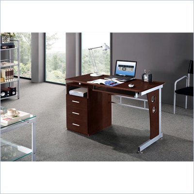 Techni Mobili Laminate Computer Desk in Chocolate