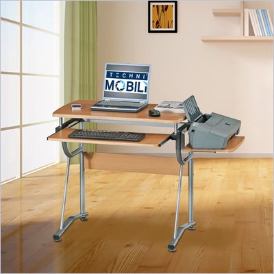 TECHNI MOBILI Cassandra Wood Comptuer Desk in Cherry