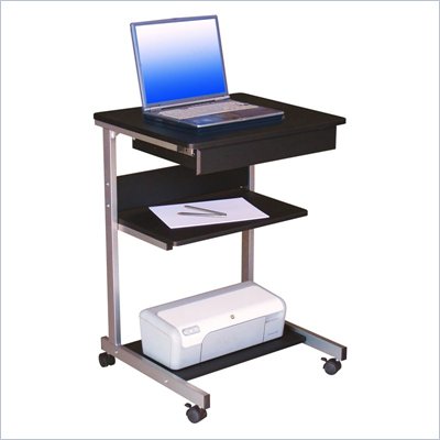 Laptop Computer Desk Podium Cart on Techni Mobili Modus Metal Computer Student Laptop Desk In Graphite