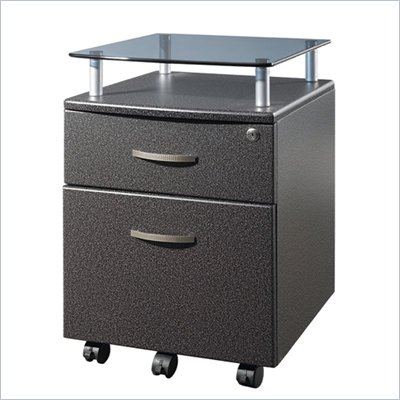 TECHNI MOBILI Seguro Mobile 2 Drawer File Pedestal in Graphite