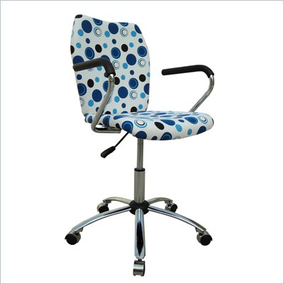 Techni Mobili Swivel Task Chair in Blue Dot