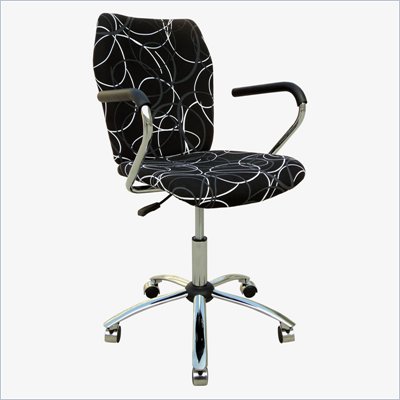 Techni Mobili Swivel Task Chair in Black Print