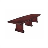 DMi Keswick Boat Shaped 12' Conference Table with Slab Base in Cherry