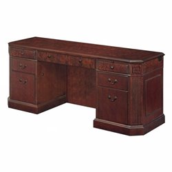 Allura Office Oxmoor Wood Kneehole Credenza in Merlot Cherry by Allura Office