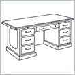 Allura Office Ambassador 72 Executive Desk by Allura Office