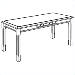 DMi Ambassador Wood Writing Desk in Engraved Cherry Furniture Office Desks Writing Desks DMi 206599