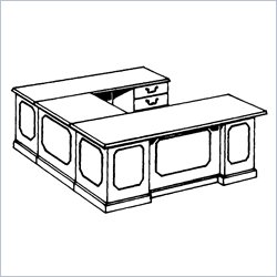 Allura Office Ambassador Executive U-Desk by Allura Office