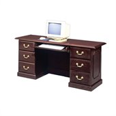 DMi Governors Wood Credenza Desk with CPU Tower in Mahogany