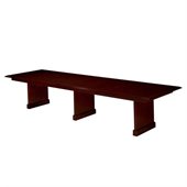DMi Governors Rectangular 12' Conference Table with Slab Base in Mahogany