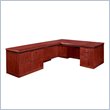 Allura Office Americus Executive Lateral File L-Shaped Desk by Allura Office