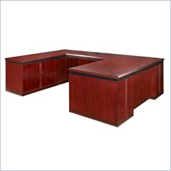 Allura Office Americus Lateral File U-Shape Executive Desk by Allura Office