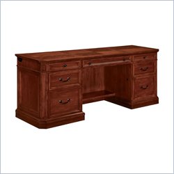 Allura Office Arlington Wood Credenza Desk in Medium Walnut by Allura Office