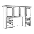ADD TO YOUR SET: DMi Belmont 74.5 in. Hutch with Organizers