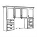 Allura Office Belmont 74.5" Hutch with Organizers