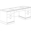 ADD TO YOUR SET: DMi Del Mar Wood Kneehole Credenza in Sedona Cherry