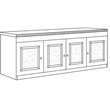 ADD TO YOUR SET: DMi Del Mar Hutch with Crackle Glass