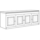 DMi Del Mar Hutch with Crackle Glass