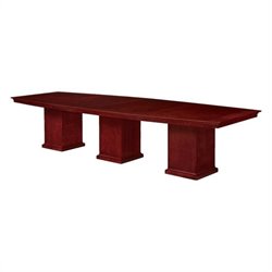 DMi Del Mar 12' Boat Shaped Column Base Conference Table in Cherry