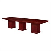 DMi Del Mar 12' Boat Shaped Column Base Conference Table in Cherry