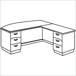DMi Eclipse Executive 72 in Right L Shaped Desk Cherry Furniture Office Desks Executive Desks DMi 210932 166407