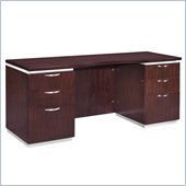 DMi Pimlico Veneer Wood Kneehole Credenza with Flat Ends (Assembled_
