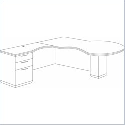 DMi Pimlico Veneer L-Shape Wood Desk