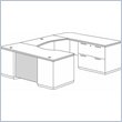 ADD TO YOUR SET: DMi Pimlico Veneer Right Lateral File U-Shape Wood Desk (Assembled)