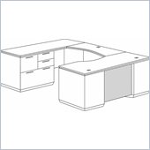 DMi Pimlico Left Personal File U-Shape Wood Desk