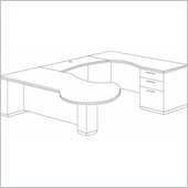 DMi Pimlico Right U-Shape Wood Peninsula Desk (Partially Assembled)