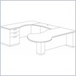ADD TO YOUR SET: DMi Pimlico Left U-Shape Wood Peninsula Desk (Partially Assembled)