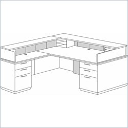 DMi Pimlico Veneer Left Reception Desk (Flat Pack)