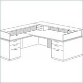 DMi Pimlico Veneer Left Reception Desk (Flat Pack)