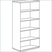 DMi Pimlico Veneer 72 in. High Open Bookcase (Assembled)