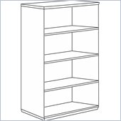 DMi Pimlico Veneer 54 in. High Open Bookcase (Assembled)