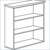 DMi Pimlico Veneer Standard 3 Shelf 42 in. Wood High Open Bookcase (Assembled)