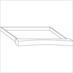 DMi Pimlico Veneer Optional Center Keyboard Drawer for 66 in. Double Pedestal Desks